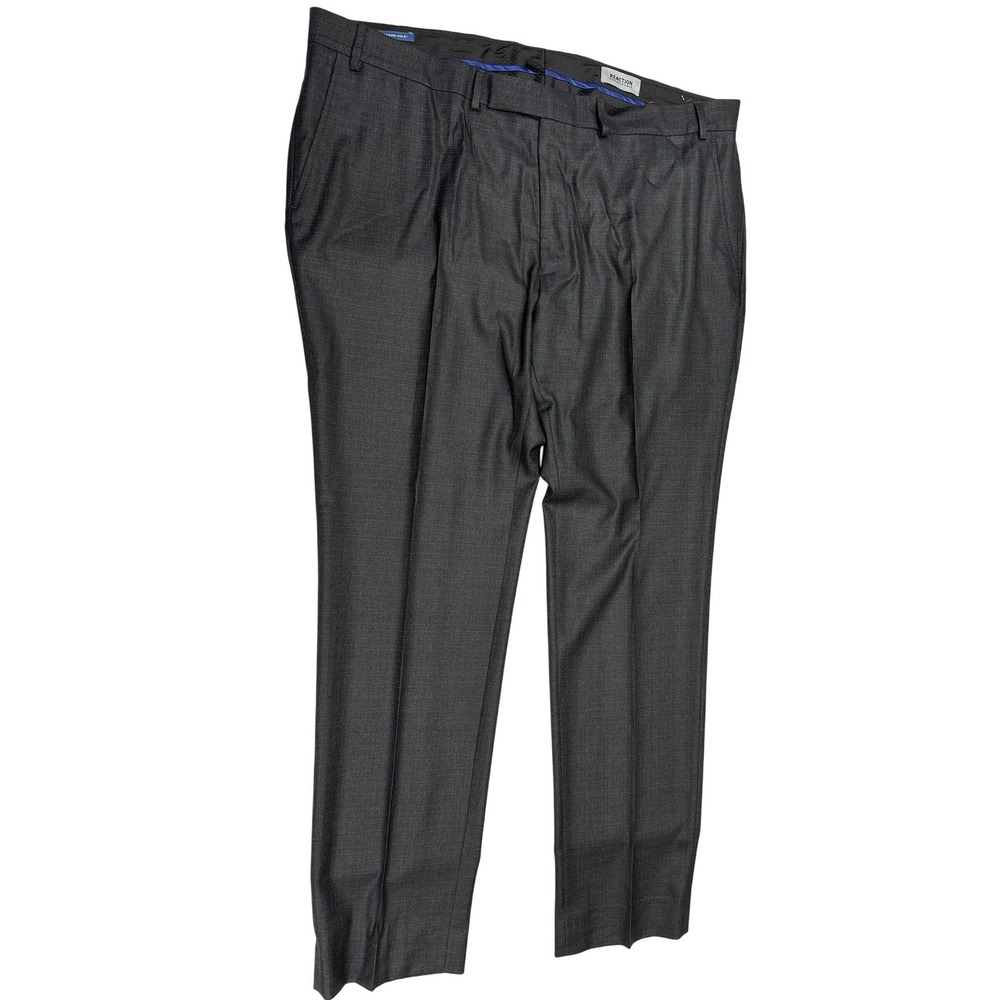 Kenneth Cole Reaction Techni-Cole Mens 42x32 Dress Pants Charcoal Grey